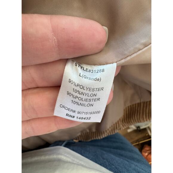 Becool Women's Corduroy Ribbed Full-Zip Vest Mock Neck Fall Winter Gear Size L - Picture 7 of 8